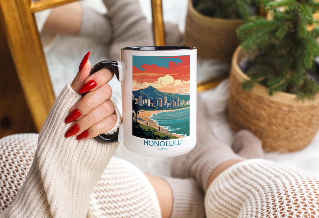 Honolulu - Hawaii - Beautiful Tourist Hotspots Mug