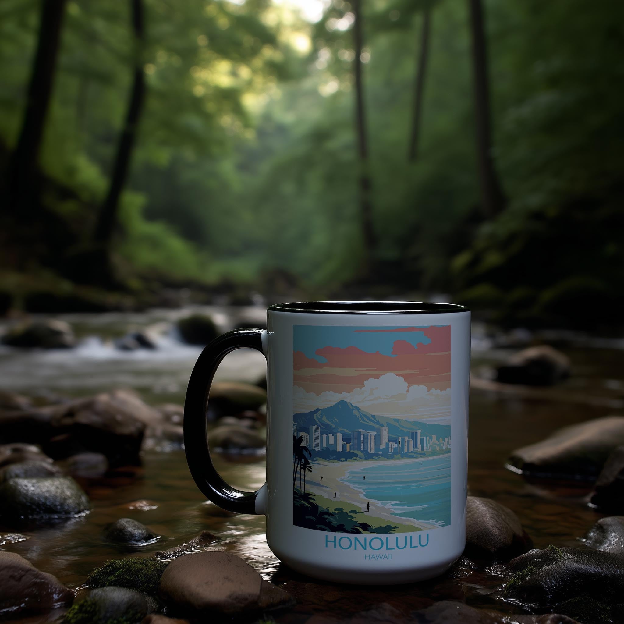 Honolulu - Hawaii - Beautiful Tourist Hotspots Mug