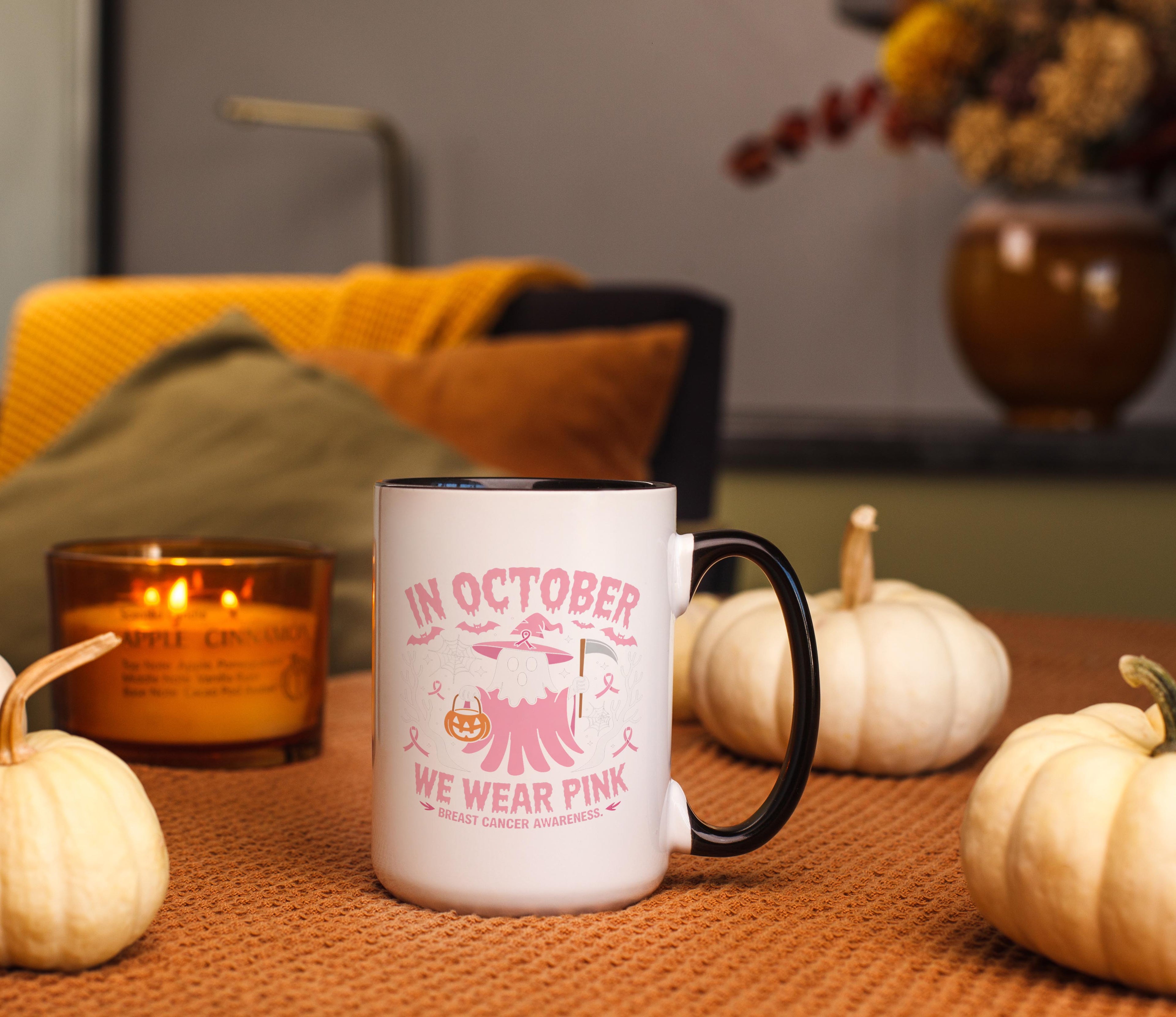 In October, We Wear Pink - Breast Cancer Awareness Mug