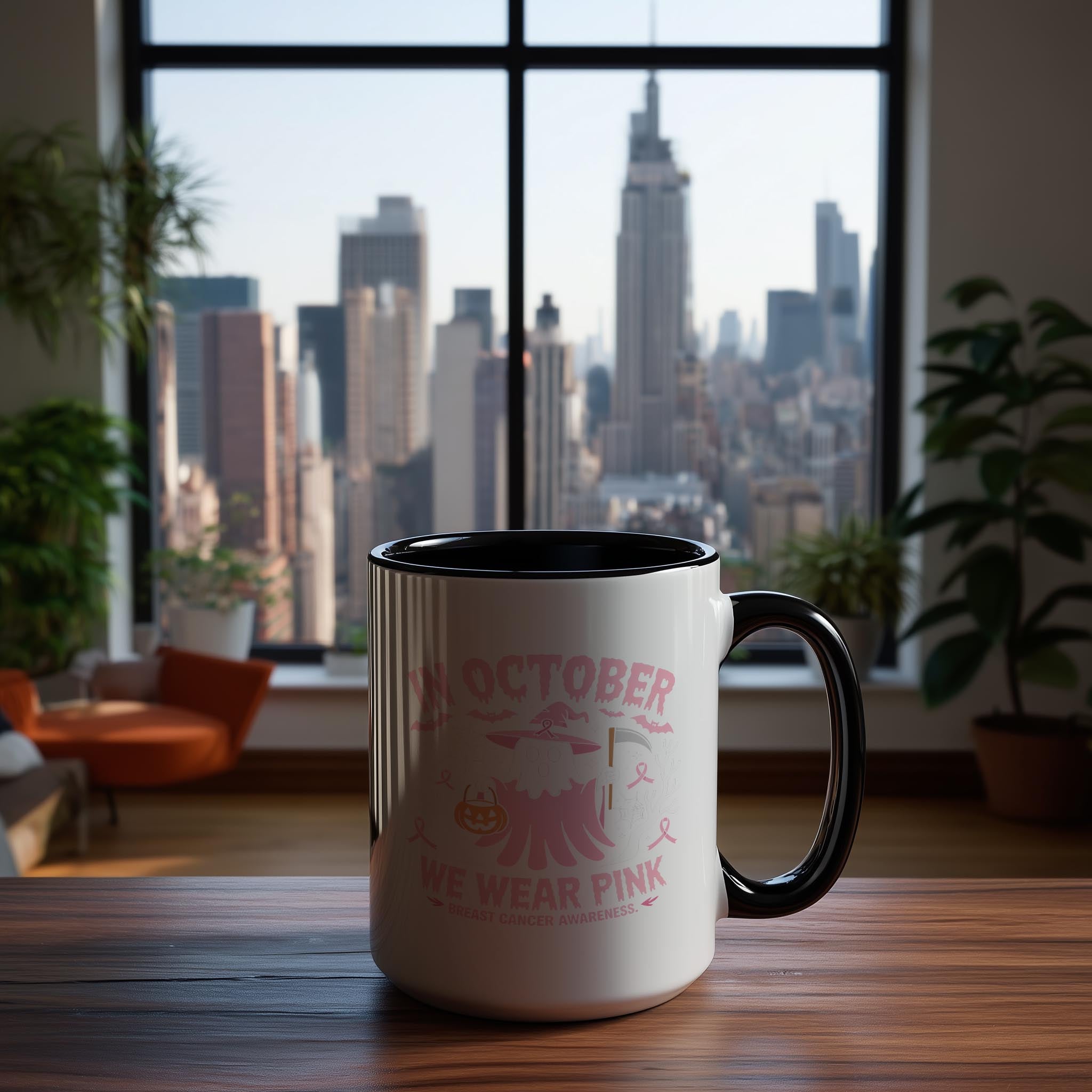 In October, We Wear Pink - Breast Cancer Awareness Mug