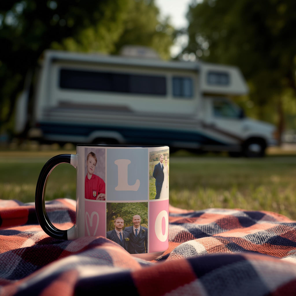 Customizable 6 Photo Mug - Love collage