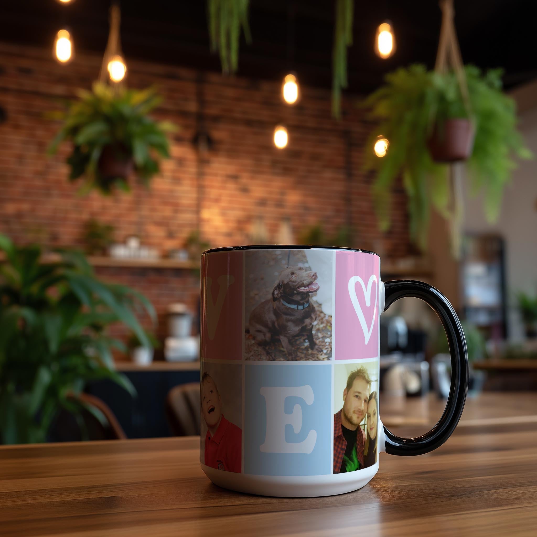 Customizable 6 Photo Mug - Love collage