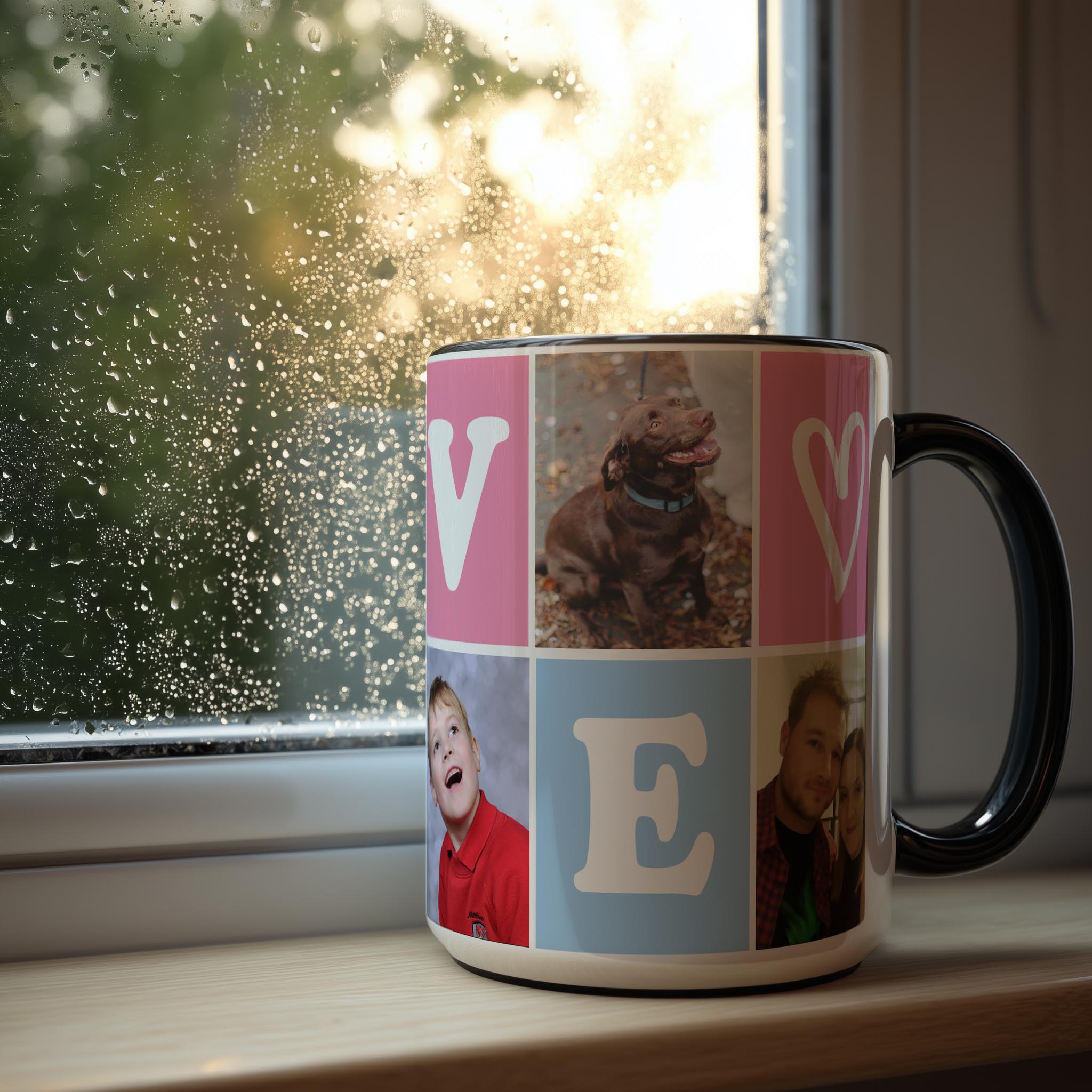 Customizable 6 Photo Mug - Love collage