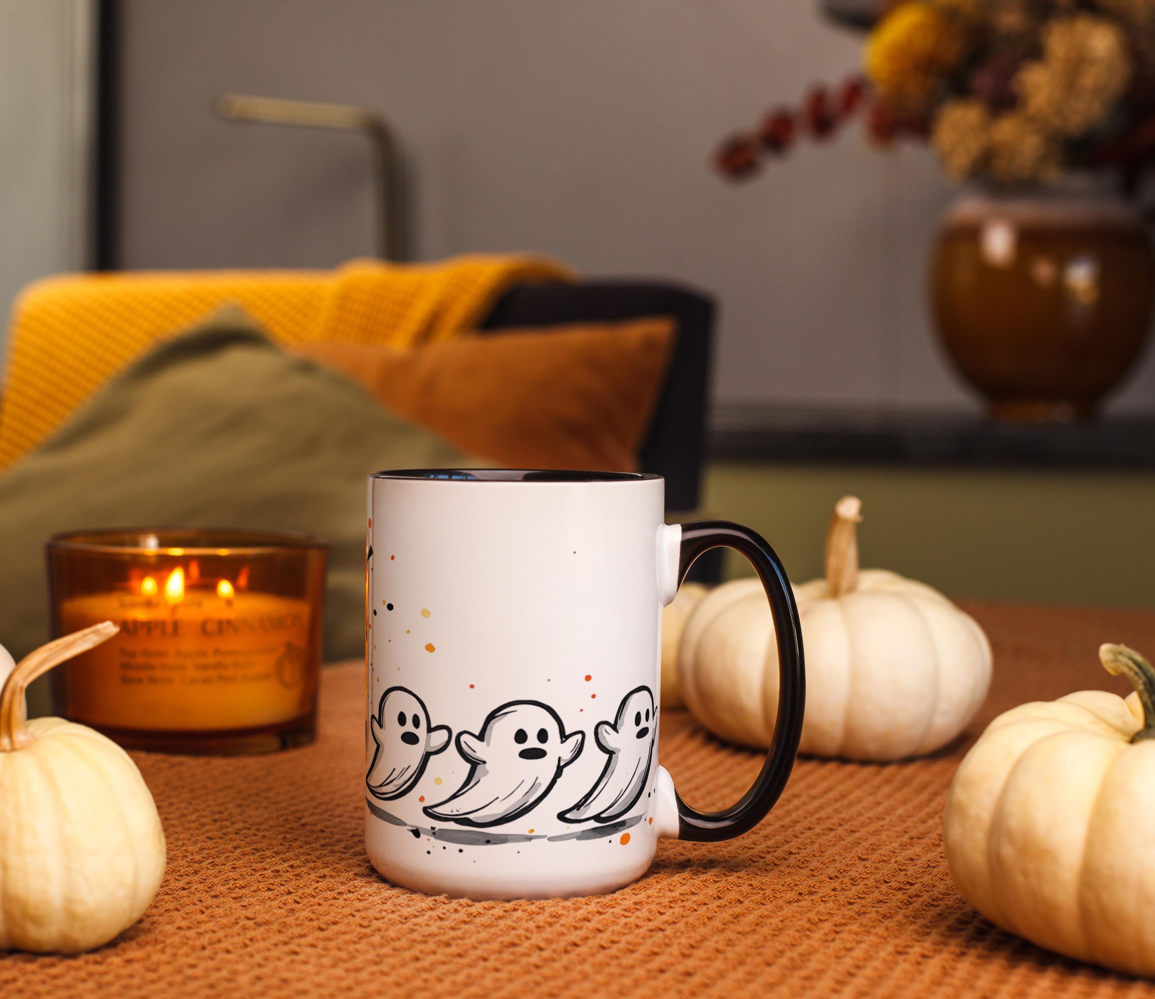Pumpkin Eating Ghosts - Halloween Mug