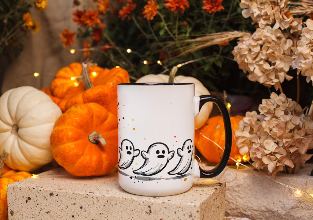 Pumpkin Eating Ghosts - Halloween Mug