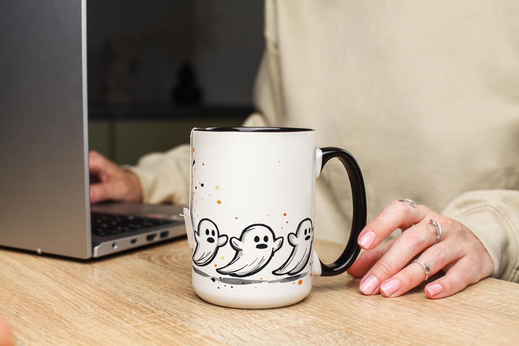 Pumpkin Eating Ghosts - Halloween Mug