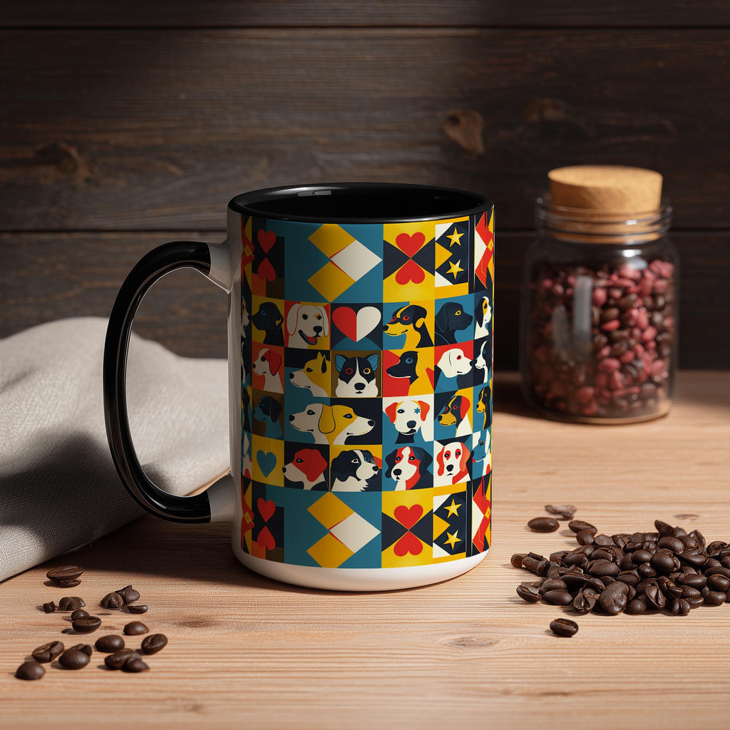 Pop Art Dog Pattern - Pet Lovers Mug