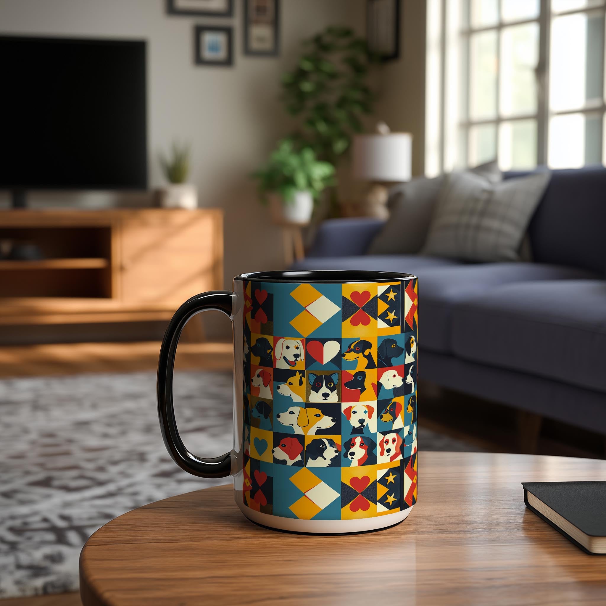 Pop Art Dog Pattern - Pet Lovers Mug