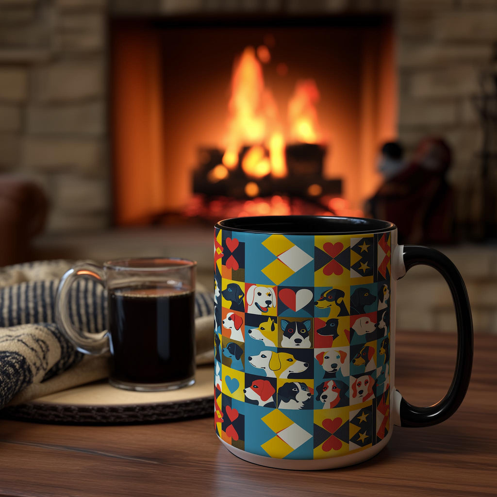 Pop Art Dog Pattern - Pet Lovers Mug