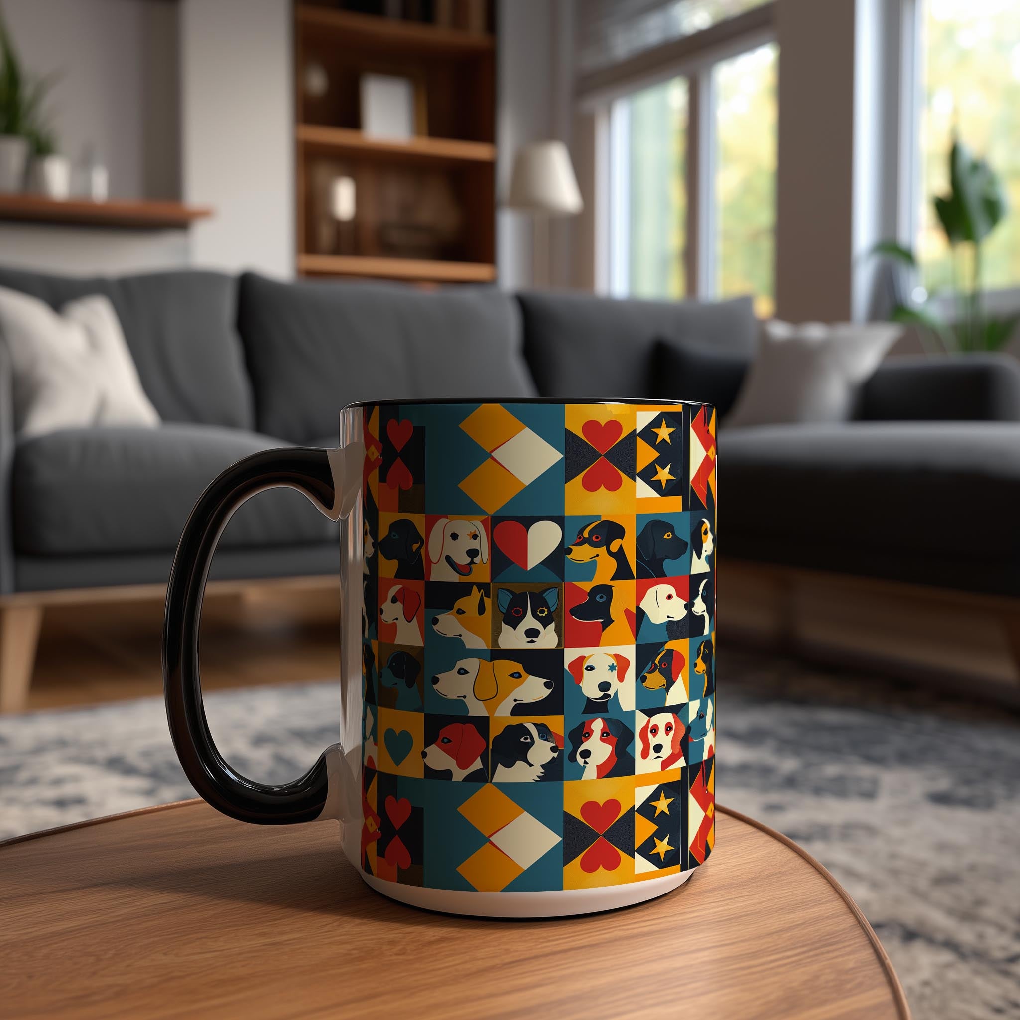 Pop Art Dog Pattern - Pet Lovers Mug