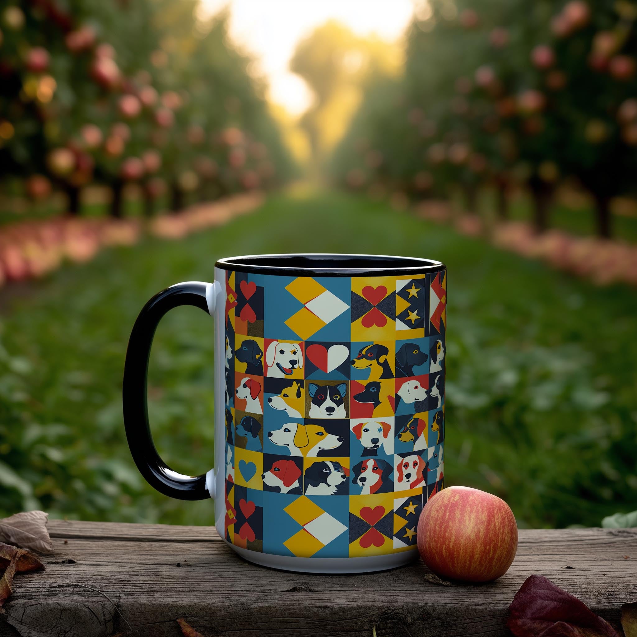 Pop Art Dog Pattern - Pet Lovers Mug