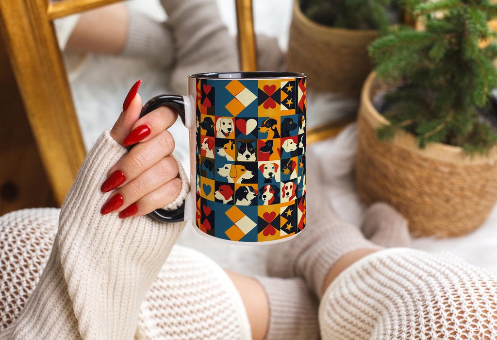 Pop Art Dog Pattern - Pet Lovers Mug