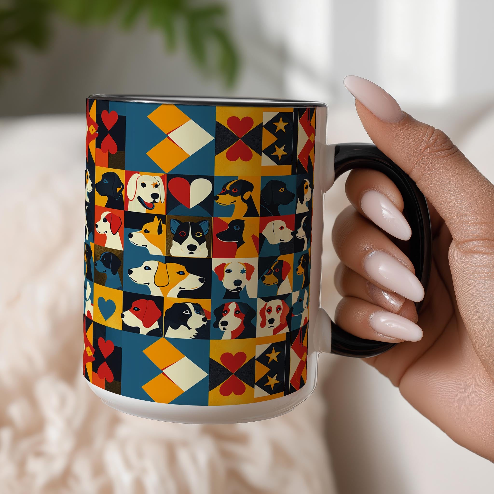 Pop Art Dog Pattern - Pet Lovers Mug