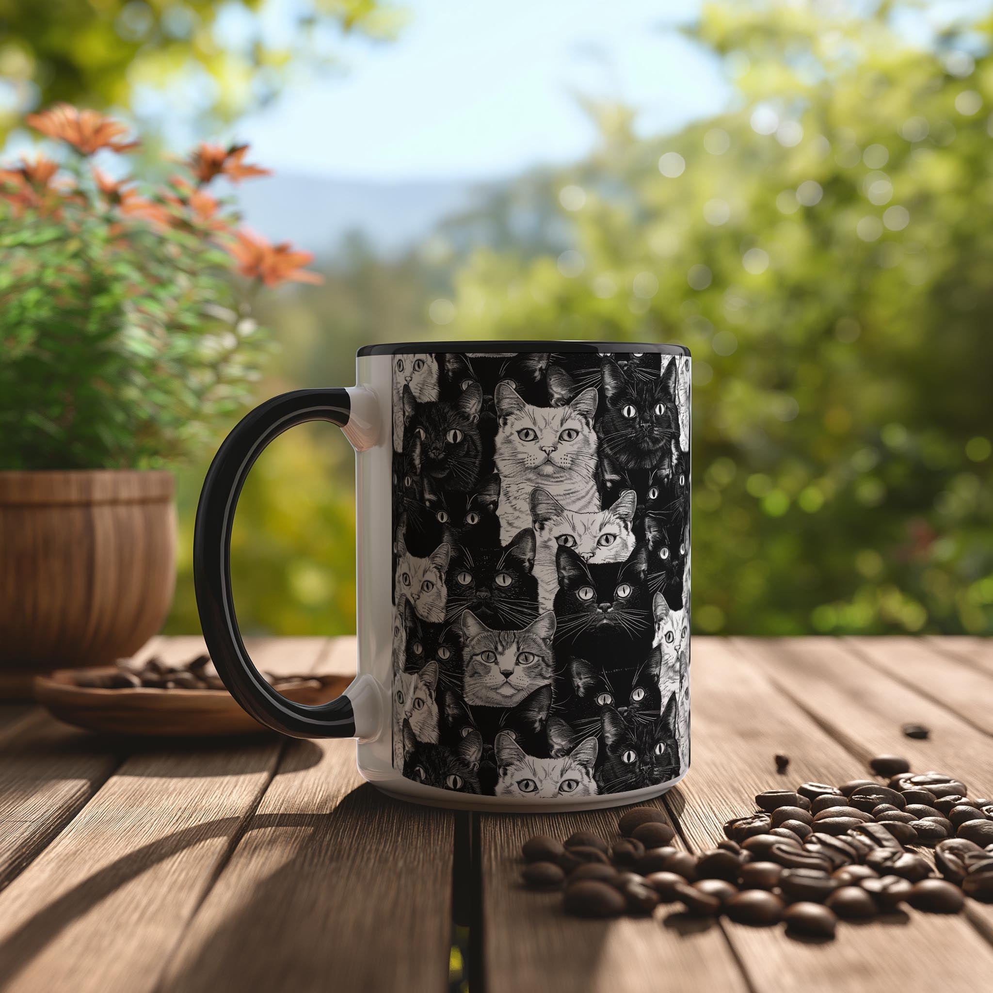 Sketch Cat Crowd - Pet Lovers Mug