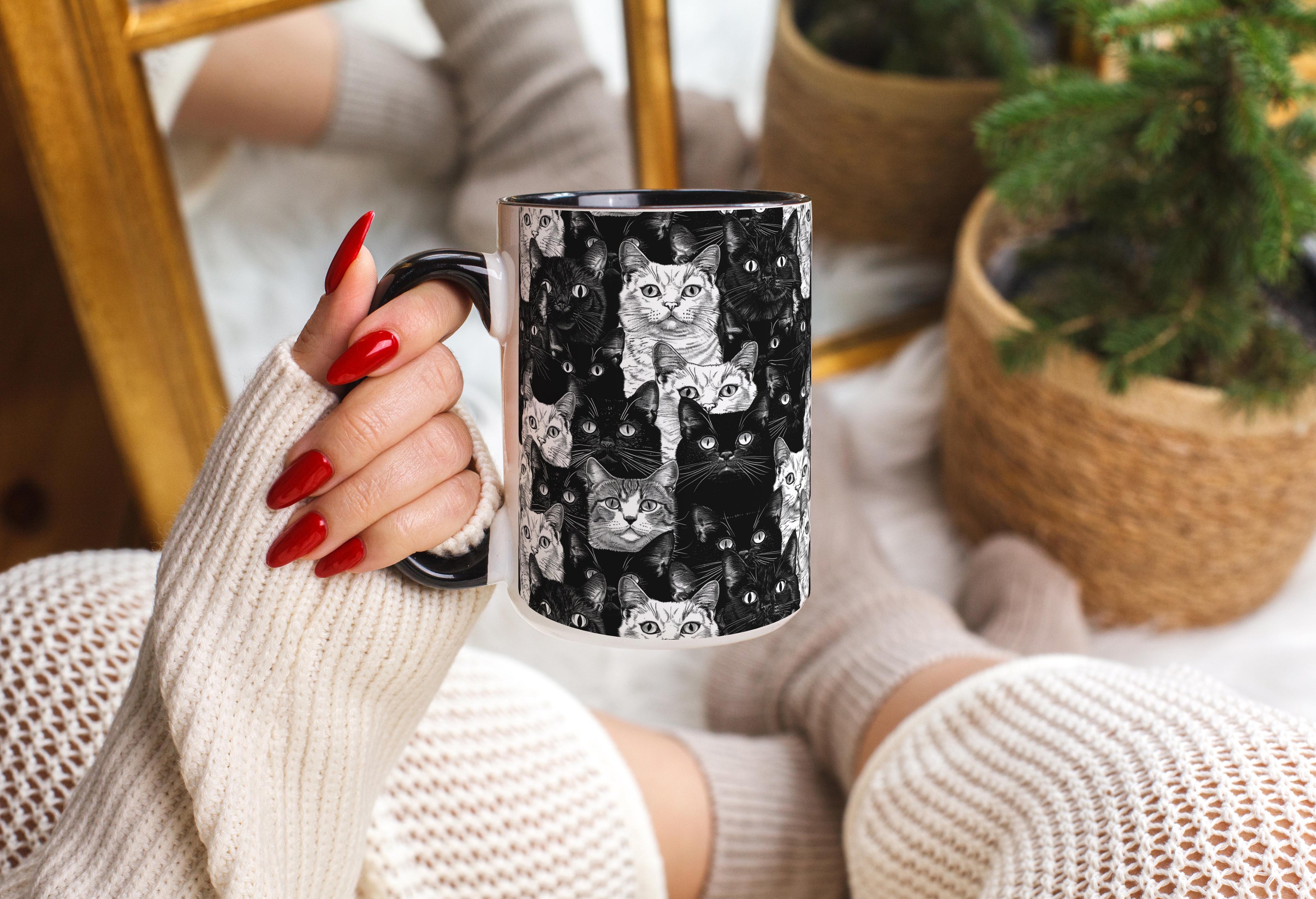 Sketch Cat Crowd - Pet Lovers Mug
