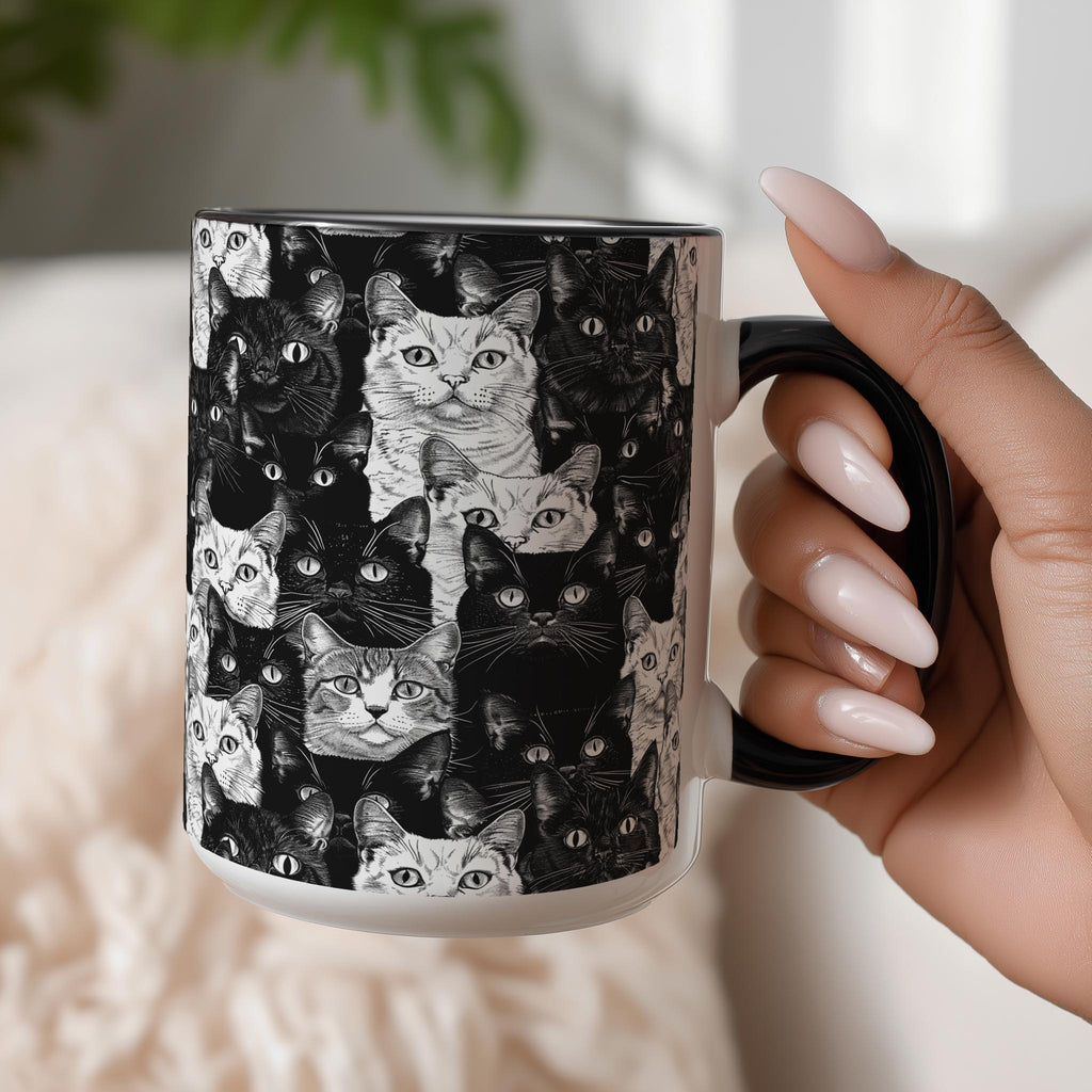 Sketch Cat Crowd - Pet Lovers Mug