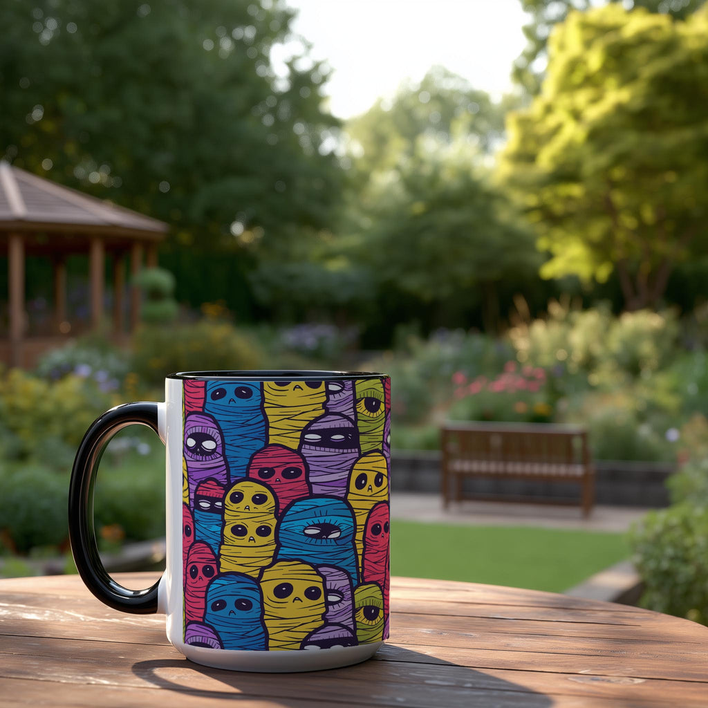 Colorful Mummies Pattern - Halloween Mug