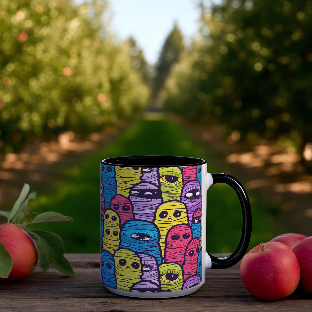 Colorful Mummies Pattern - Halloween Mug