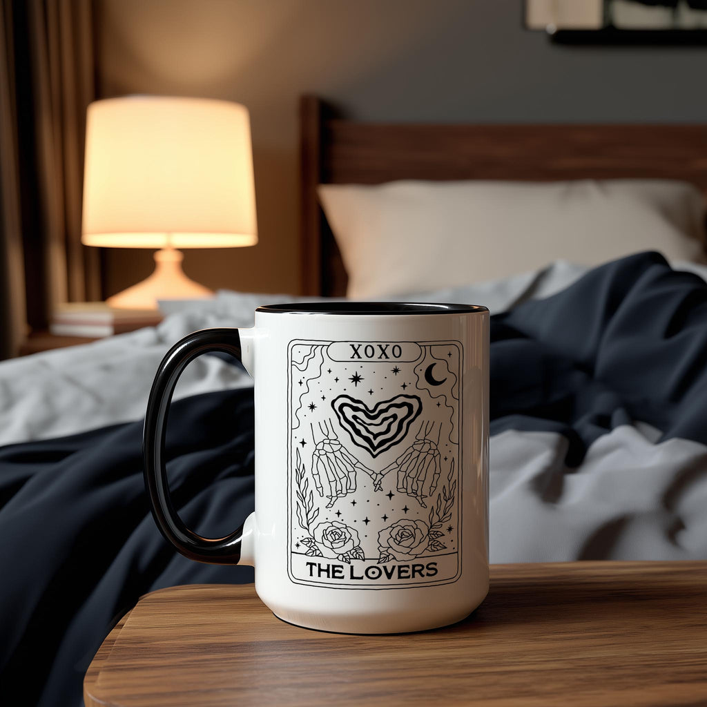 The Lovers - Skeleton Tarot Card - Halloween Mug