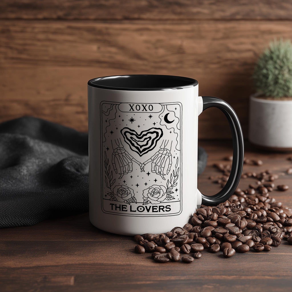 The Lovers - Skeleton Tarot Card - Halloween Mug