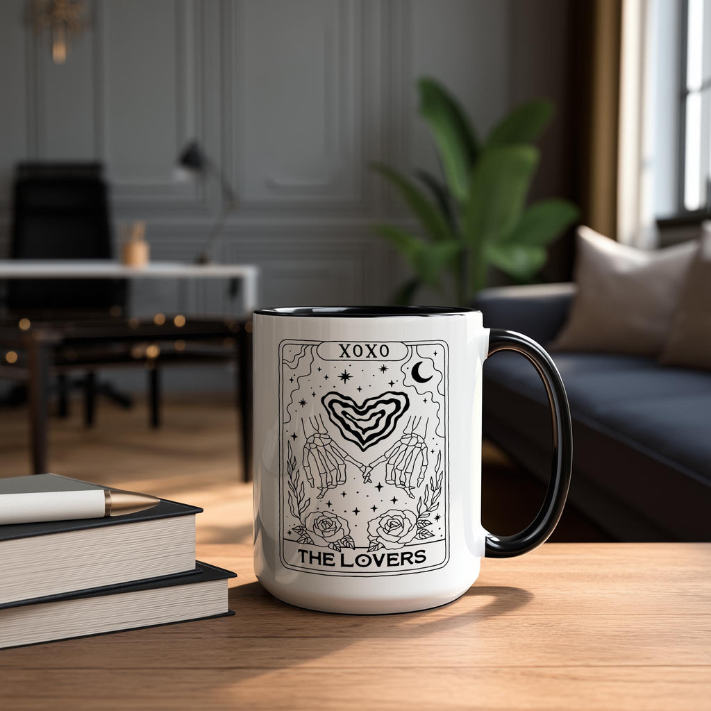 The Lovers - Skeleton Tarot Card - Halloween Mug