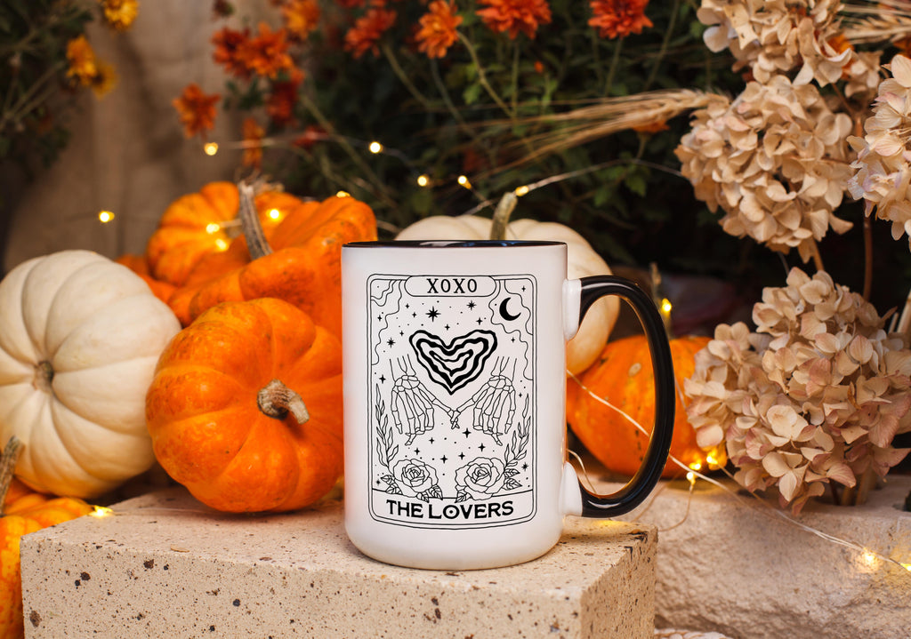 The Lovers - Skeleton Tarot Card - Halloween Mug