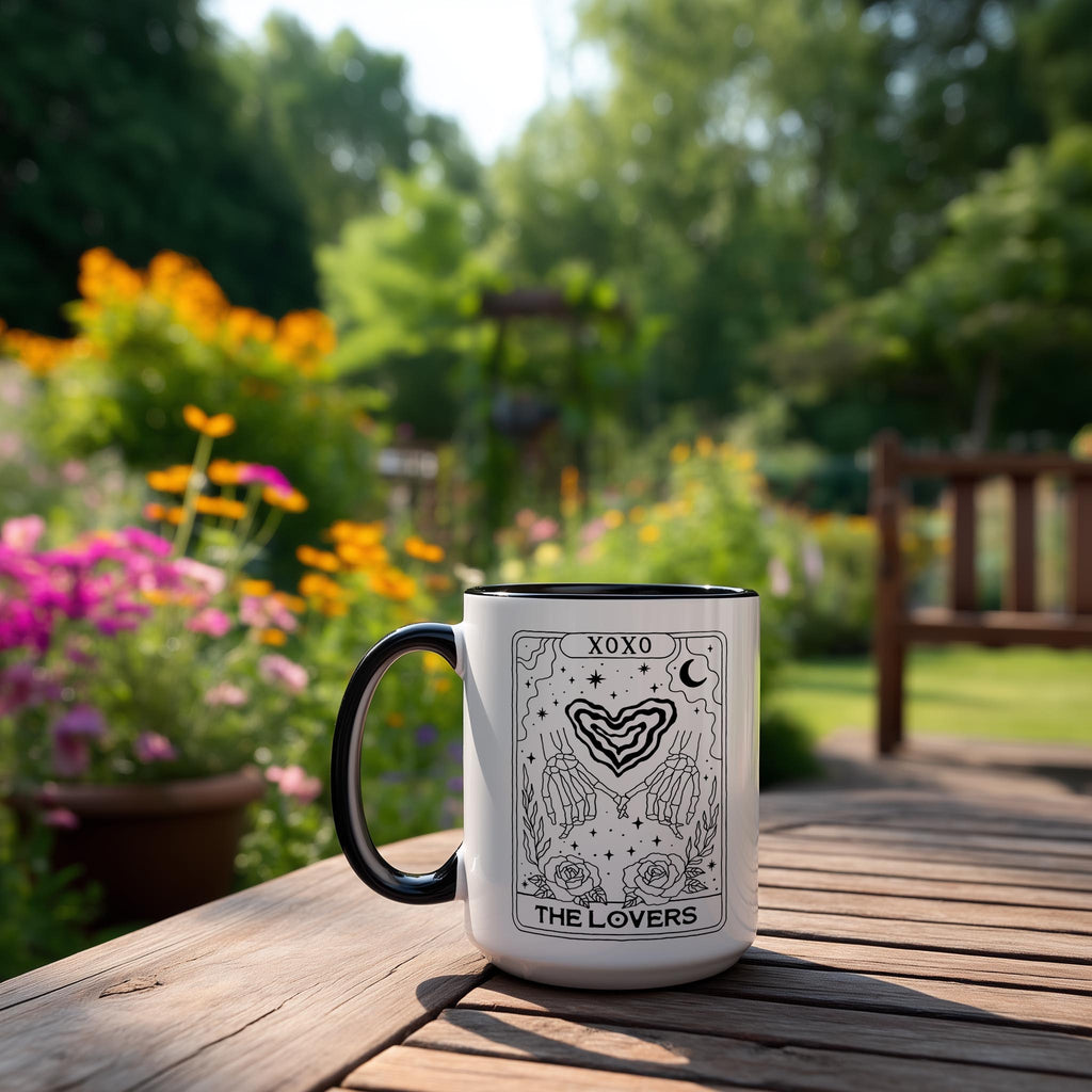 The Lovers - Skeleton Tarot Card - Halloween Mug