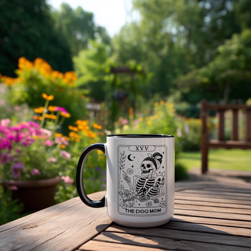 The Dog Mom - Skeleton Tarot Card - Halloween Mug