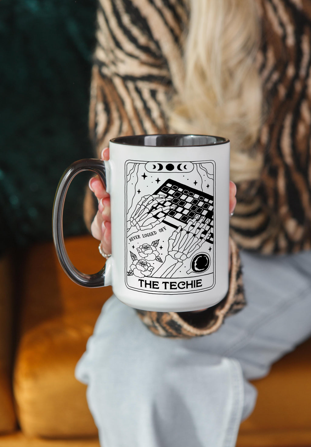 The Techie - Skeleton Tarot Card - Halloween Mug