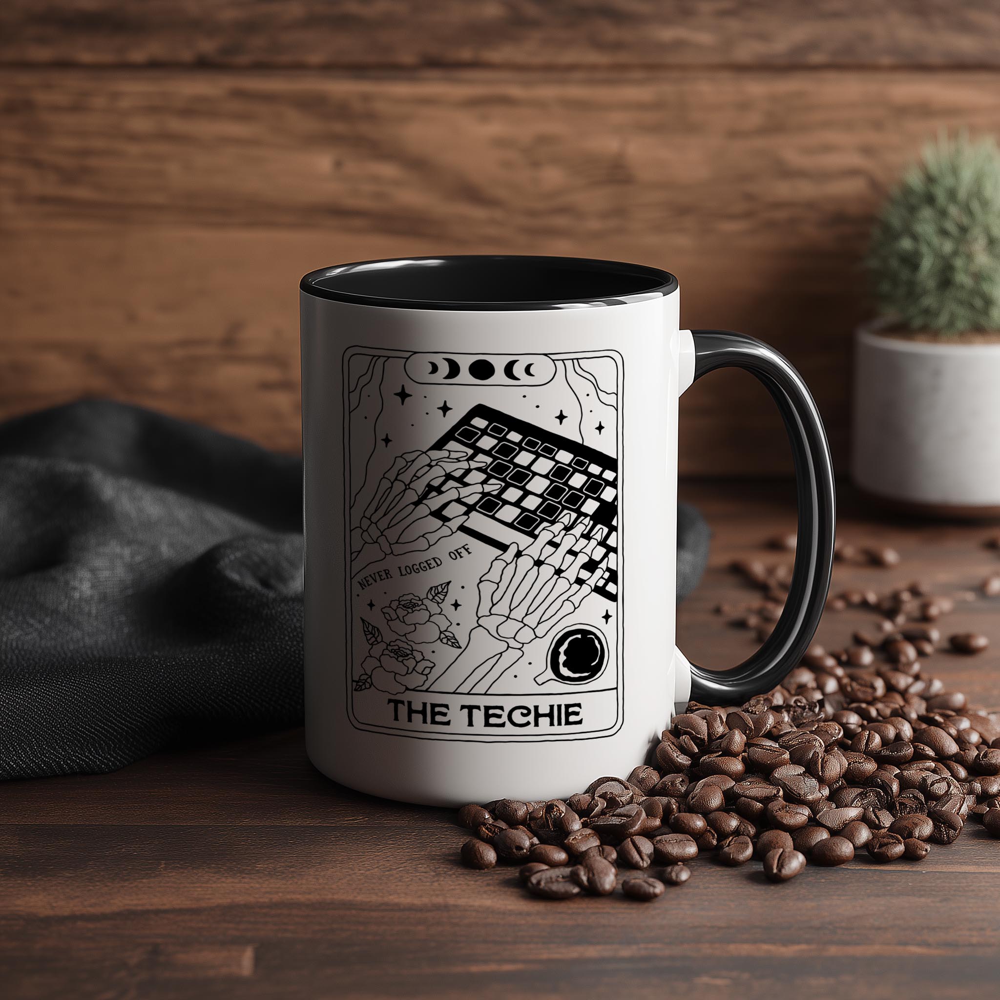 The Techie - Skeleton Tarot Card - Halloween Mug