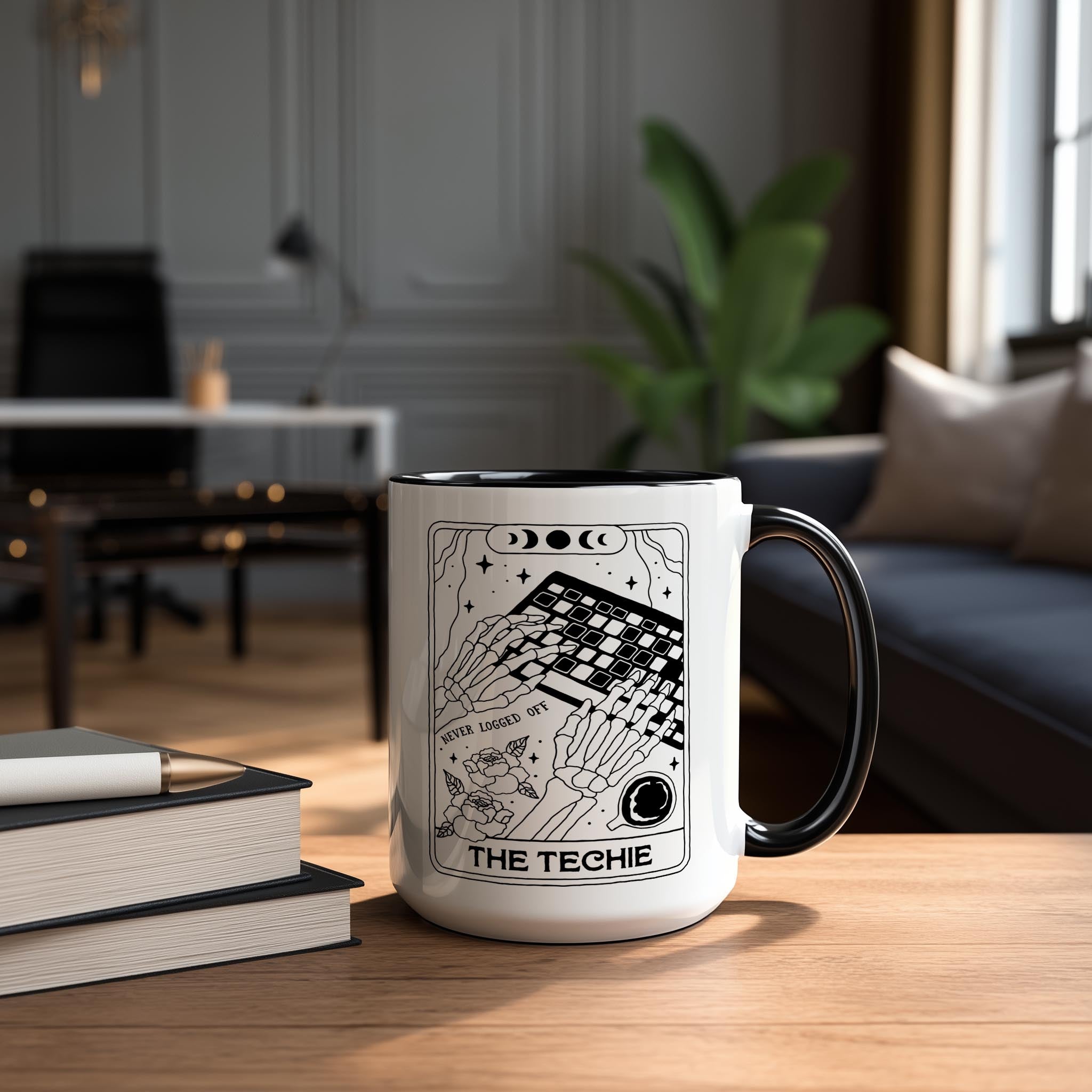 The Techie - Skeleton Tarot Card - Halloween Mug