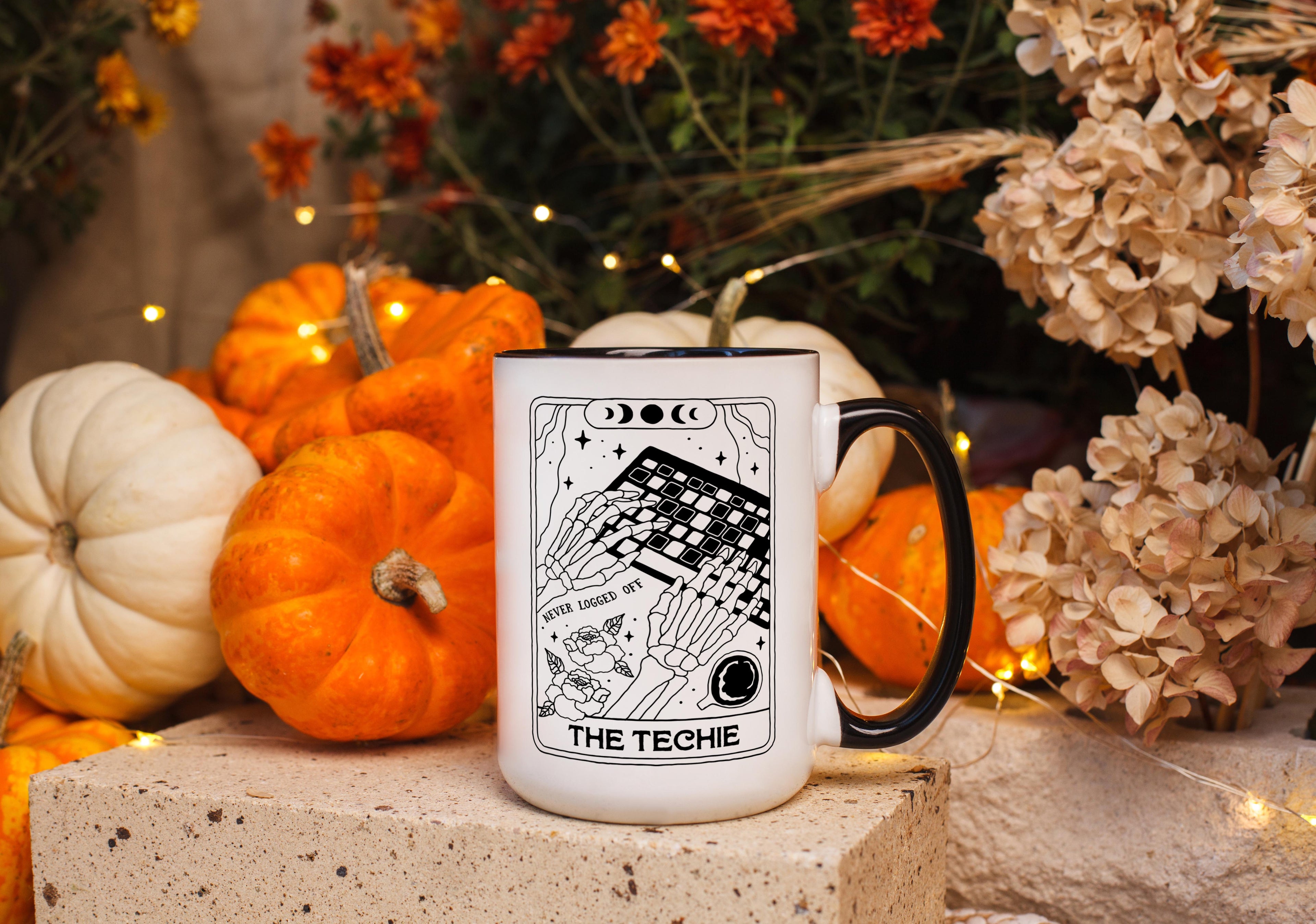 The Techie - Skeleton Tarot Card - Halloween Mug
