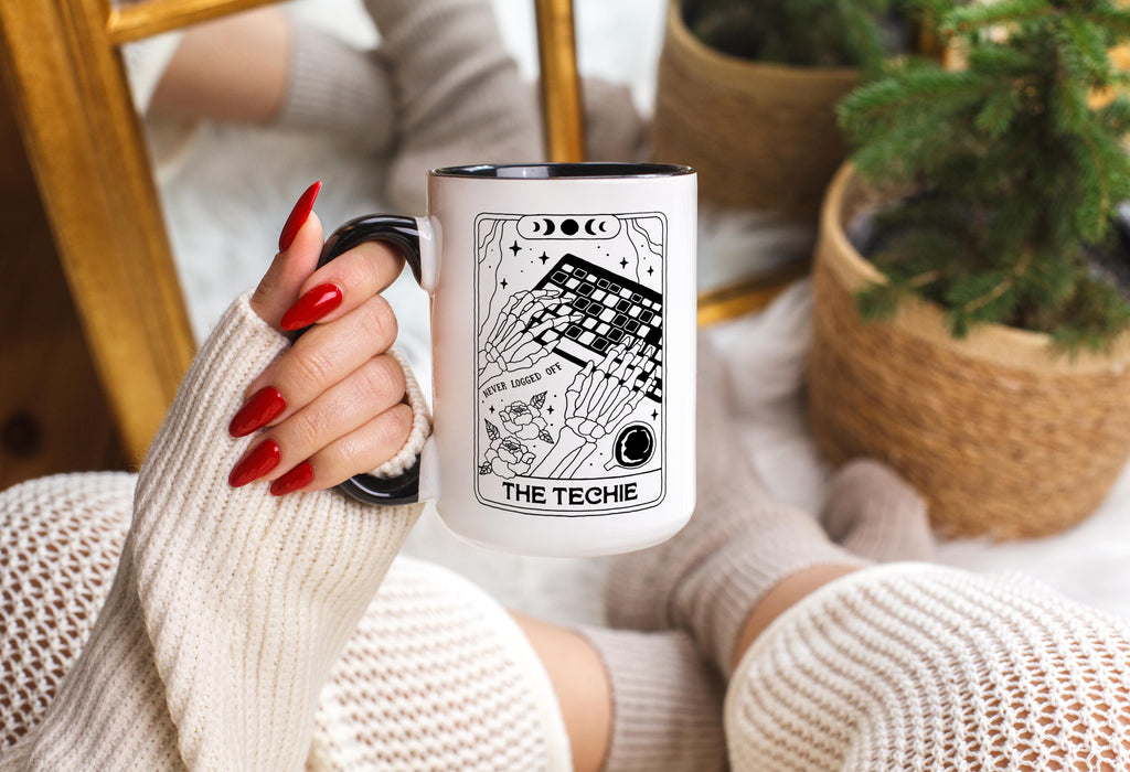 The Techie - Skeleton Tarot Card - Halloween Mug