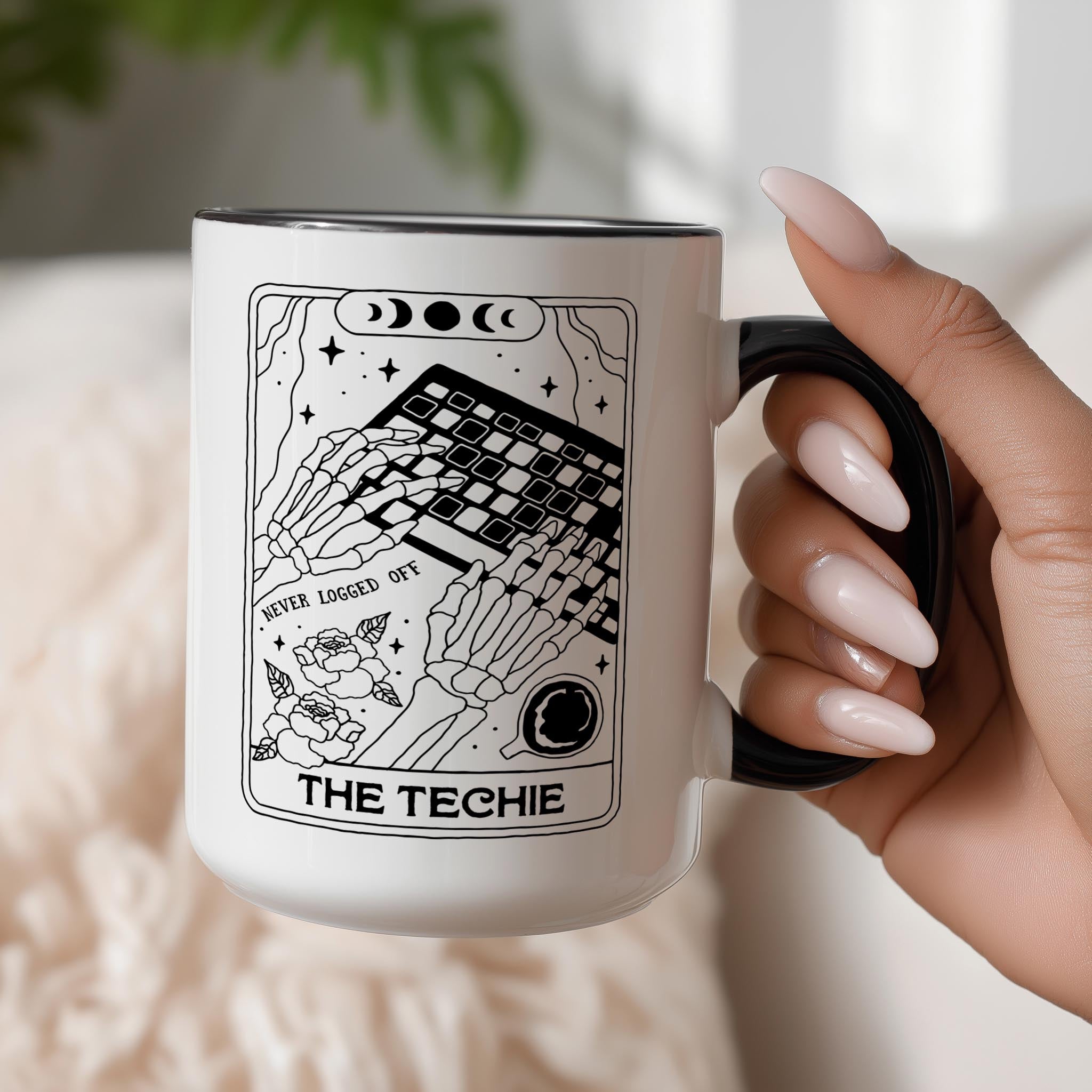 The Techie - Skeleton Tarot Card - Halloween Mug