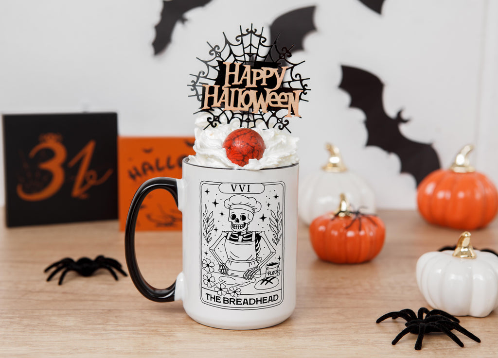 The Breadhead - Skeleton Tarot Card - Halloween Mug