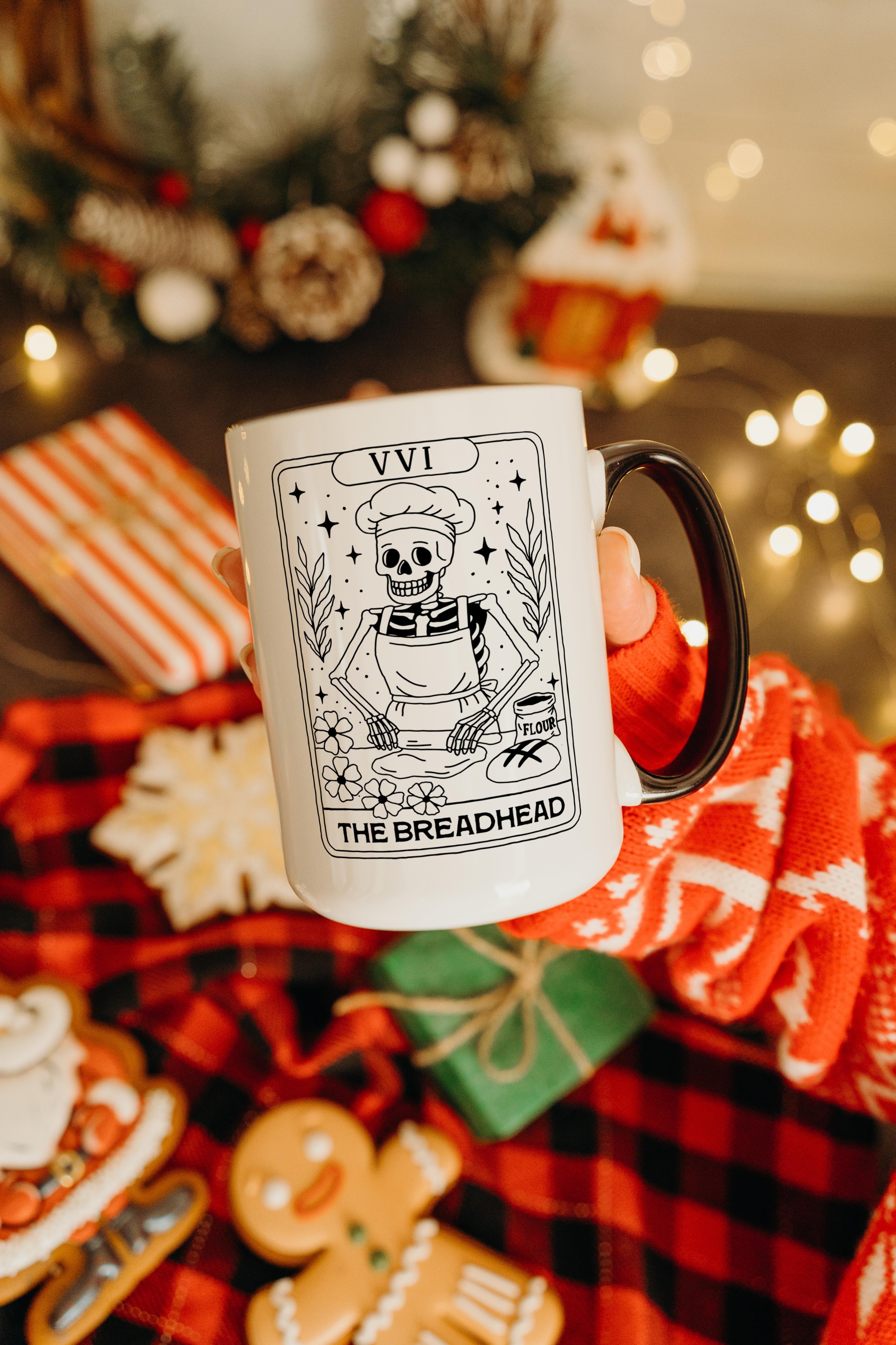 The Breadhead - Skeleton Tarot Card - Halloween Mug