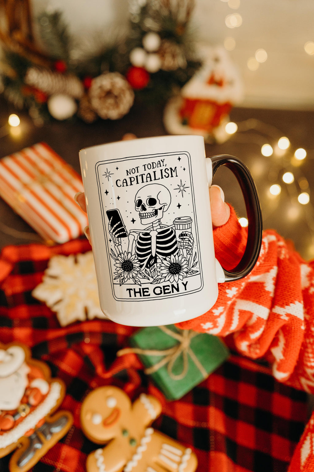 The Gen Y - Skeleton Tarot Card - Halloween Mug