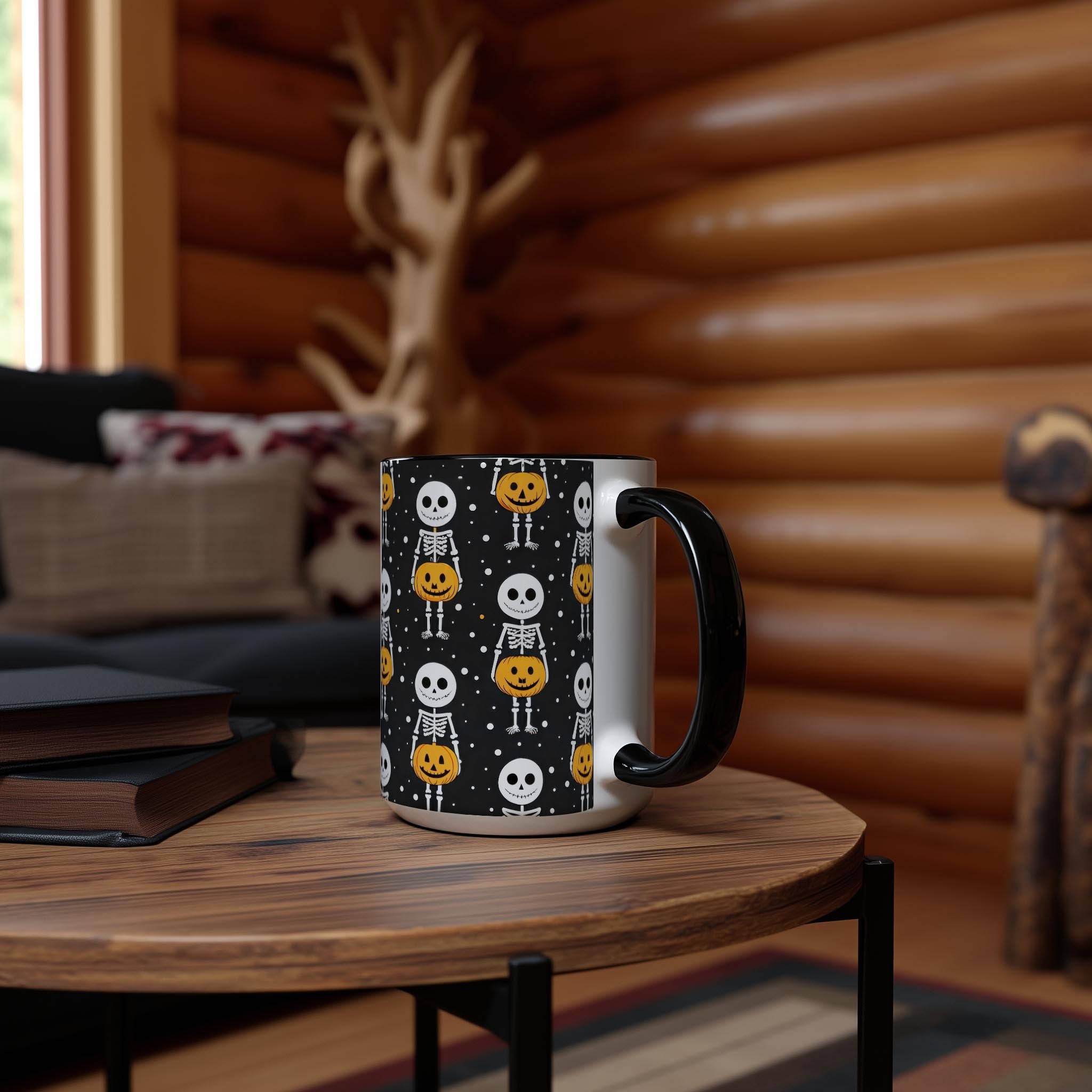 Skeleton with Pumpkins - Halloween Mug