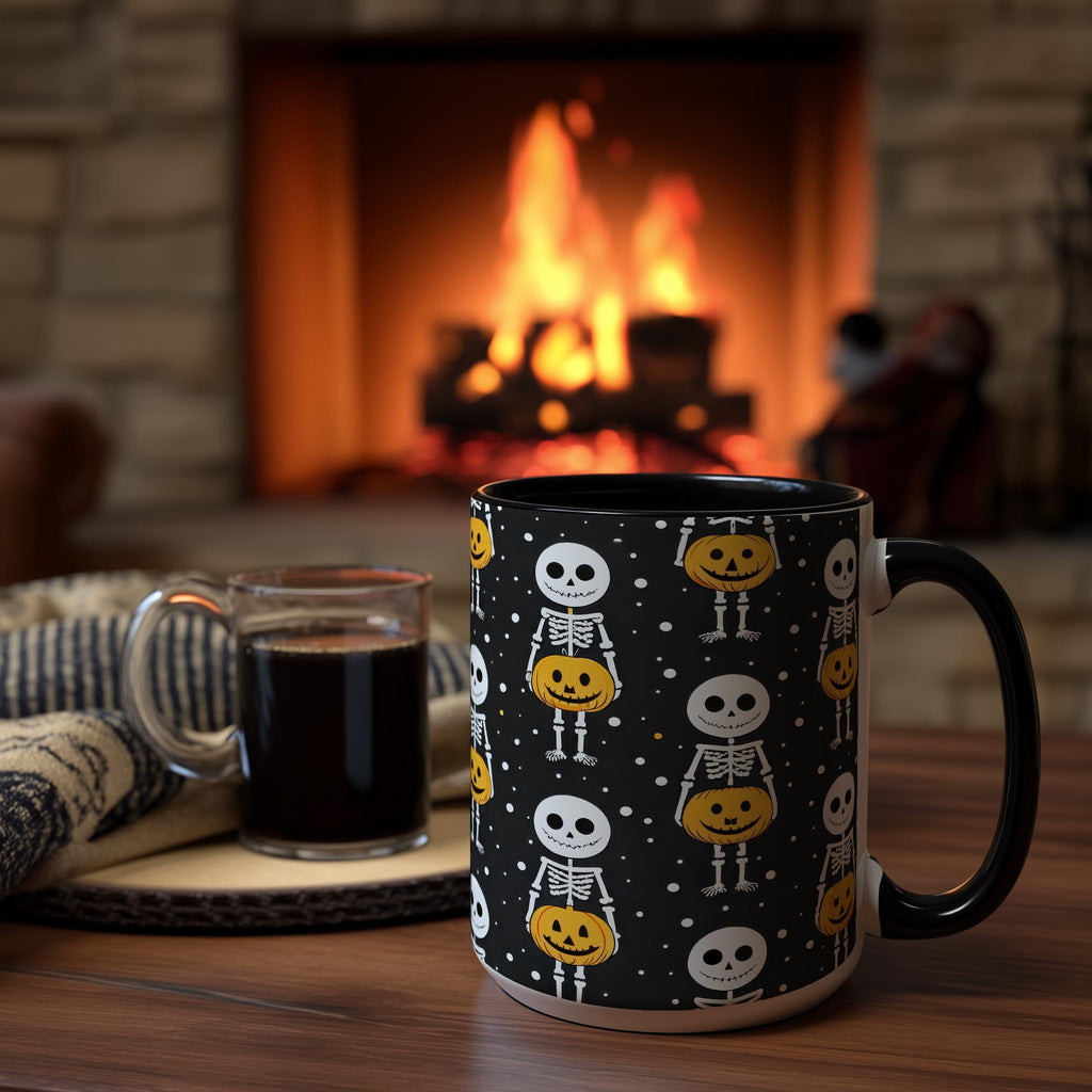 Skeleton with Pumpkins - Halloween Mug