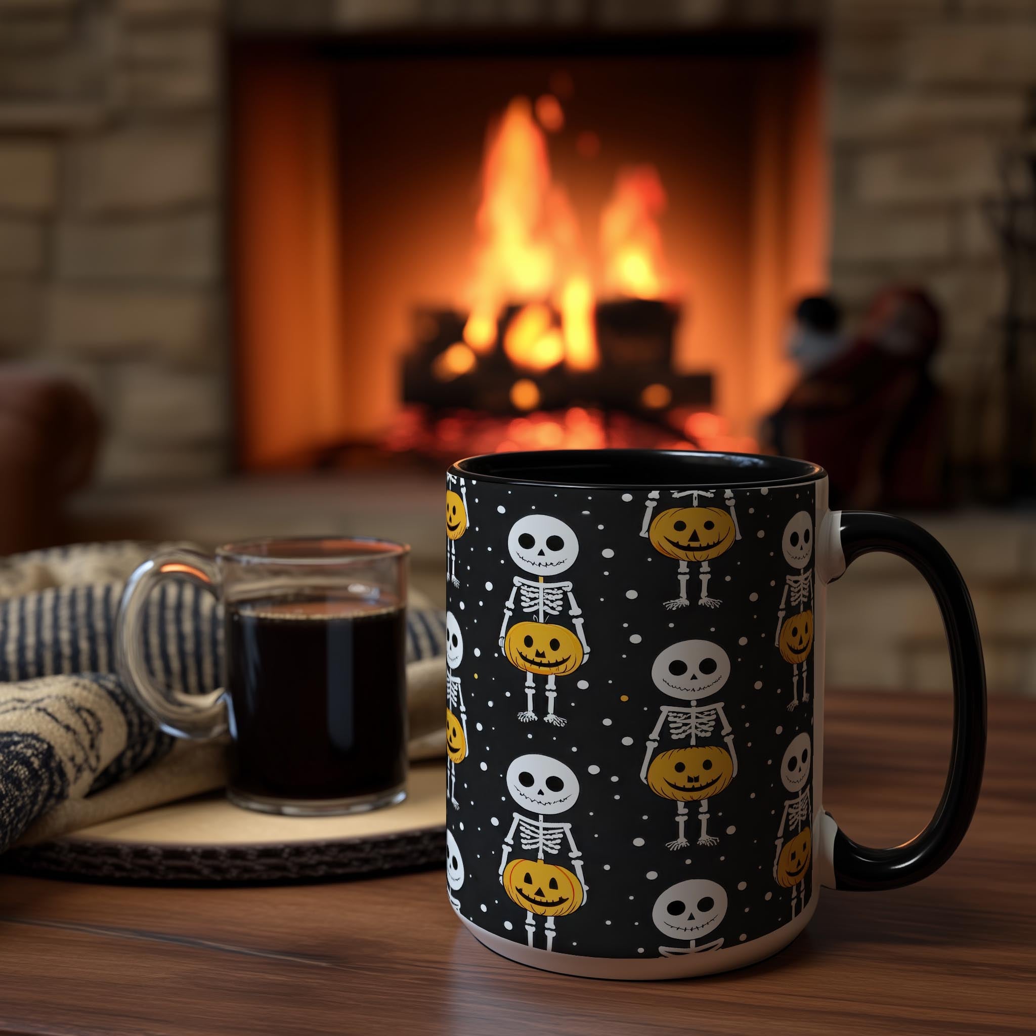 Skeleton with Pumpkins - Halloween Mug