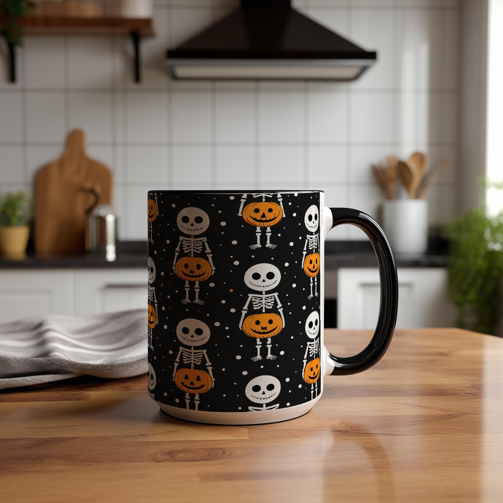Skeleton with Pumpkins - Halloween Mug