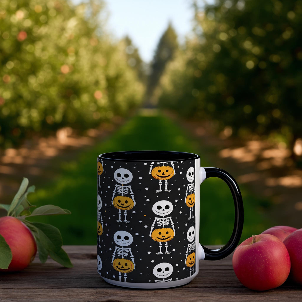 Skeleton with Pumpkins - Halloween Mug