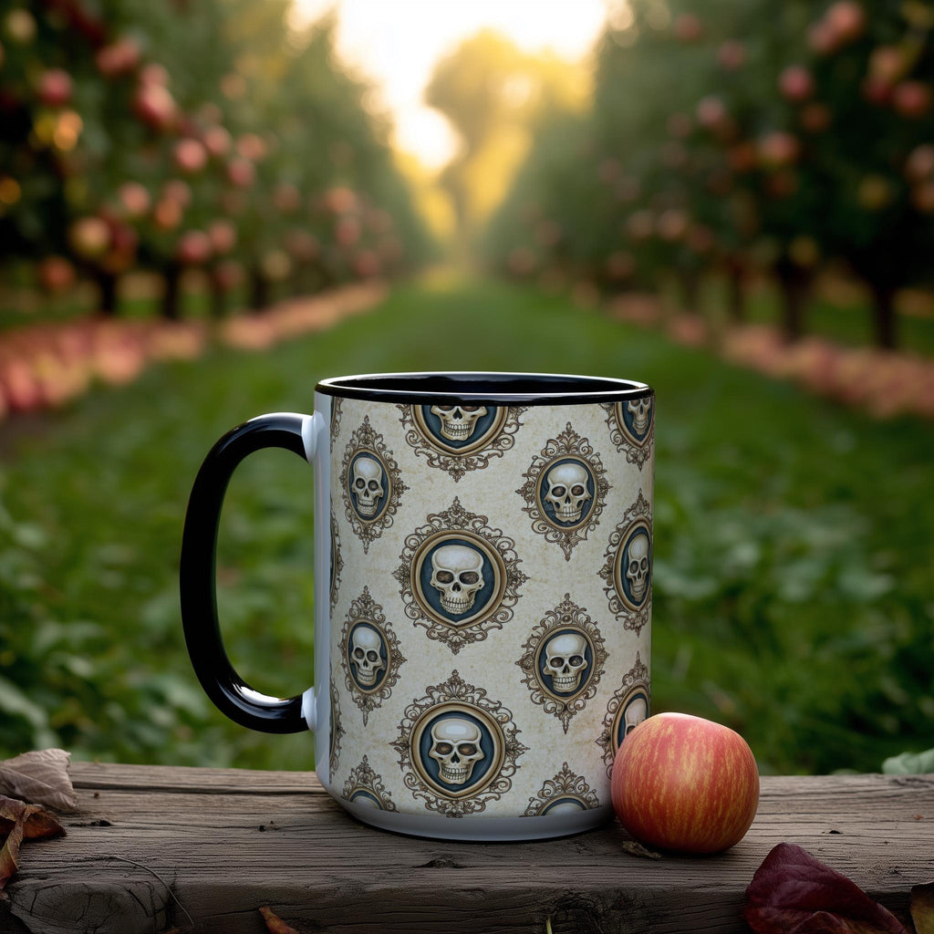 Skull Wallpaper Pattern - Halloween Mug