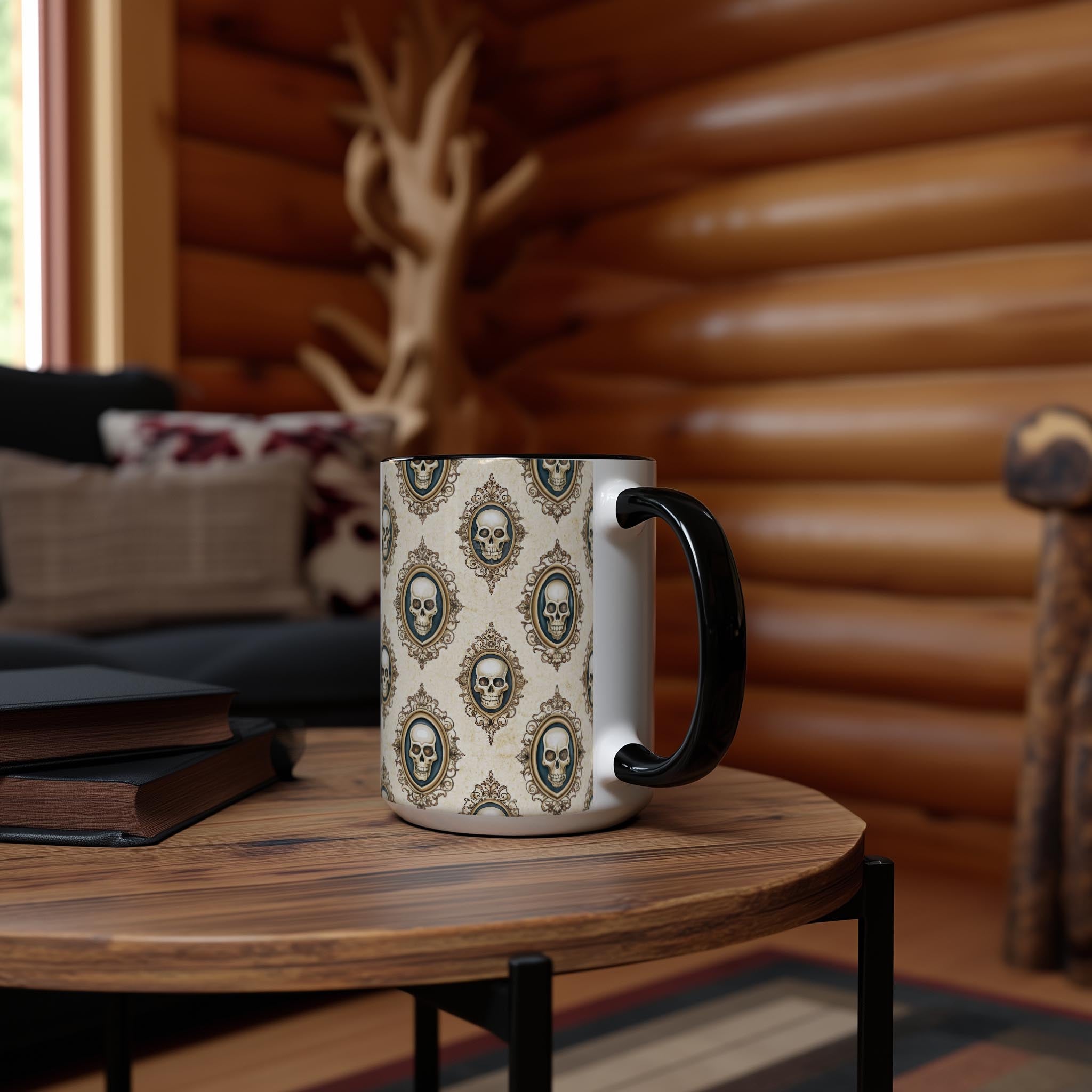 Skull Wallpaper Pattern - Halloween Mug