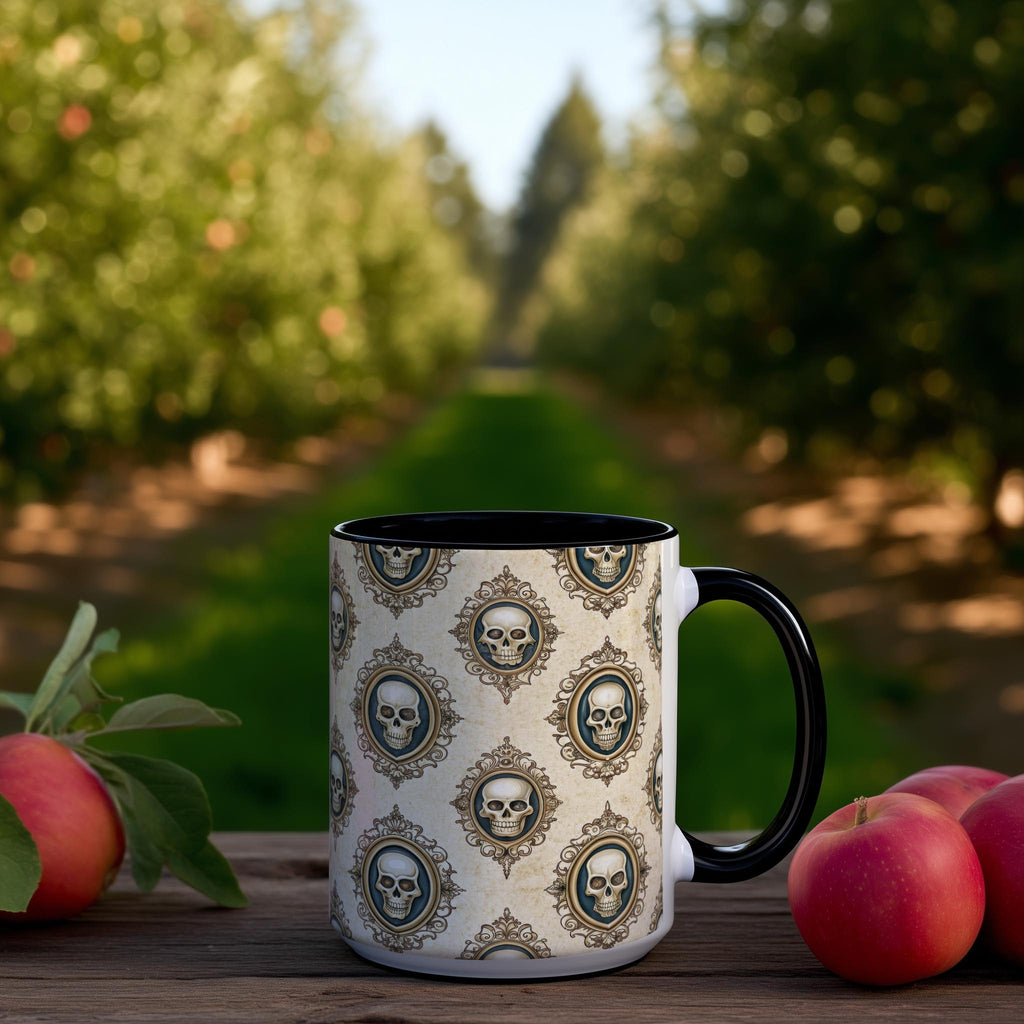 Skull Wallpaper Pattern - Halloween Mug