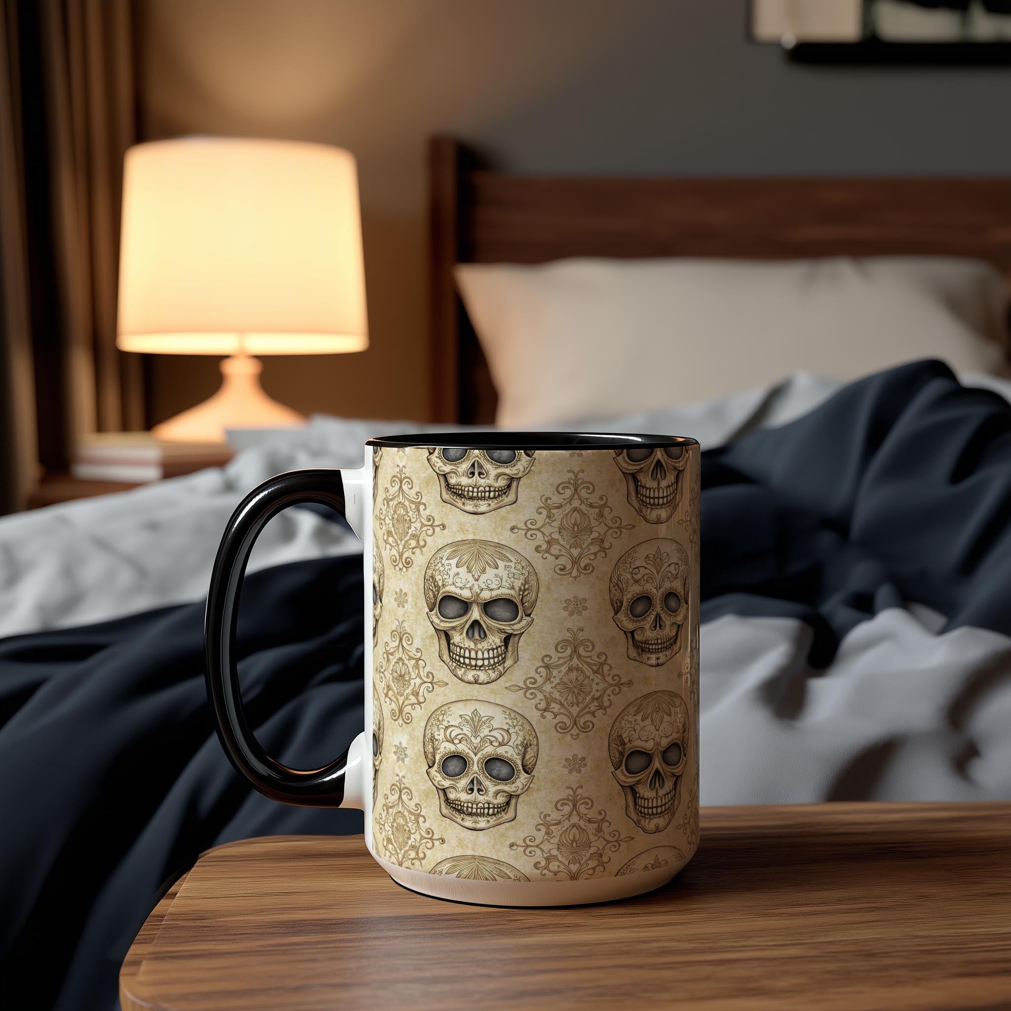 Skeleton Wallpaper Pattern - Halloween Mug