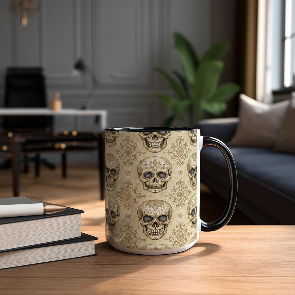 Skeleton Wallpaper Pattern - Halloween Mug