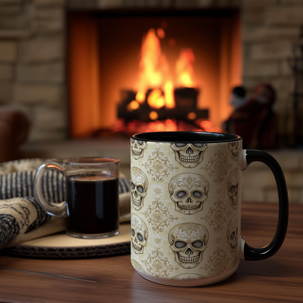 Skeleton Wallpaper Pattern - Halloween Mug