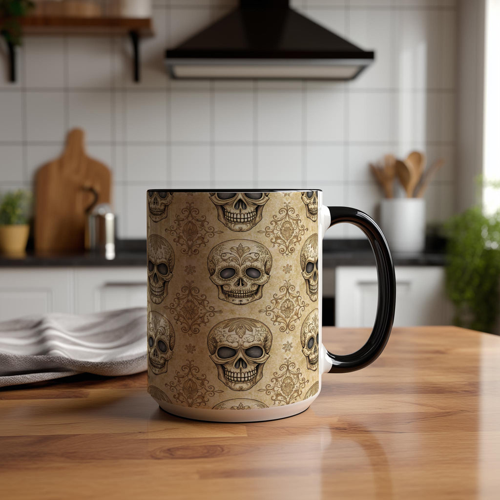 Skeleton Wallpaper Pattern - Halloween Mug