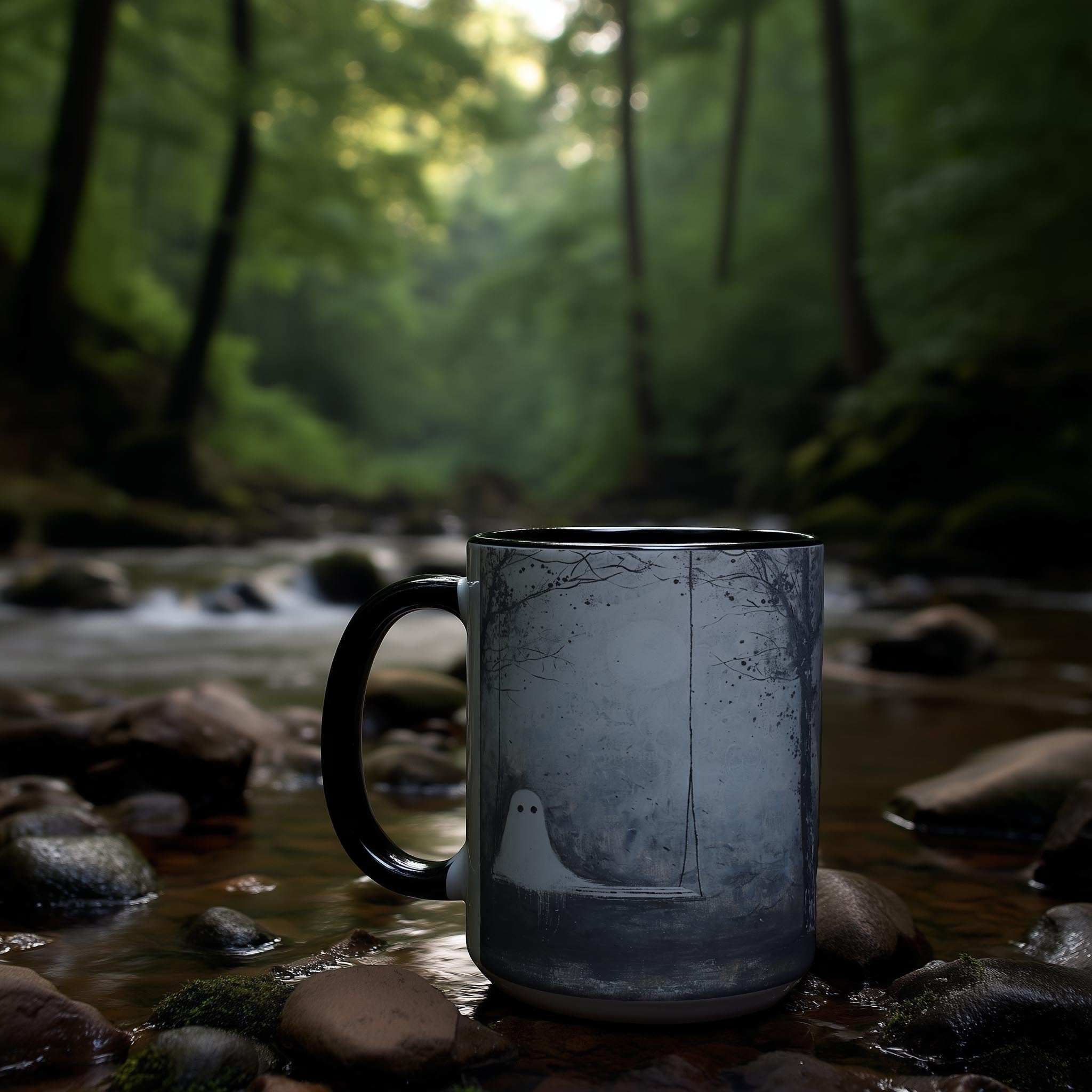 Ghosts on a Swing - Halloween Mug